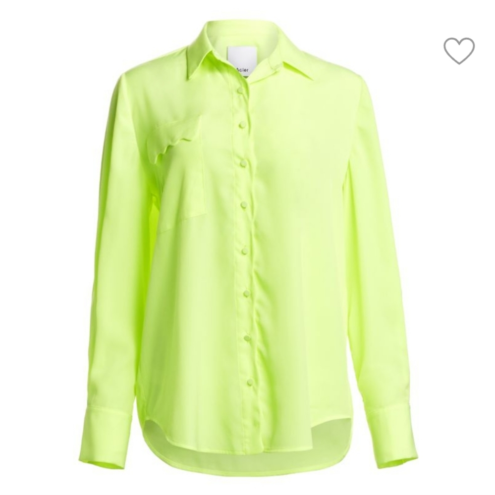 🤏 EXPRESS Highlighter yellow button up - image 3